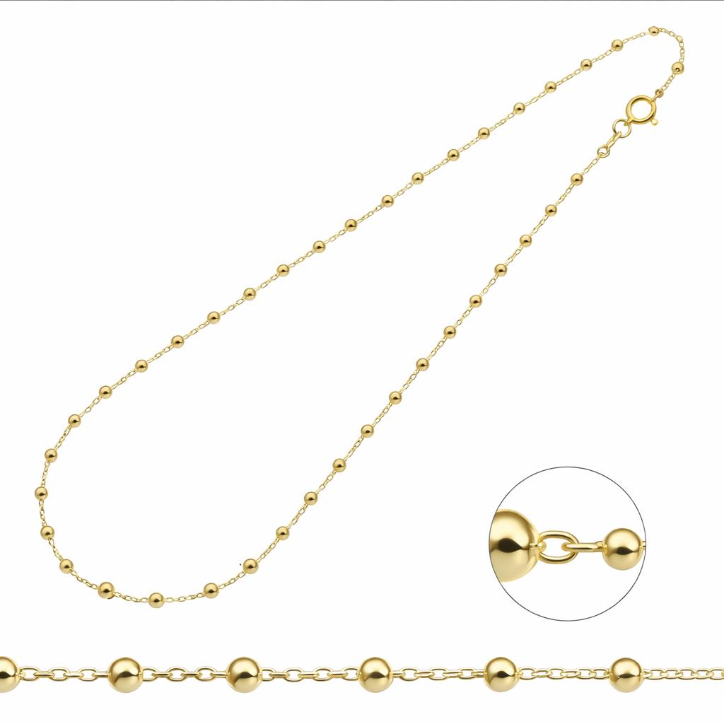 Kette mit Kugeln - vergoldet - Perfektes Layering