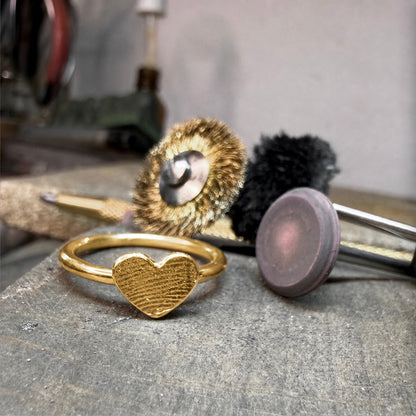 Stapelring aus Ihrem Altgold
