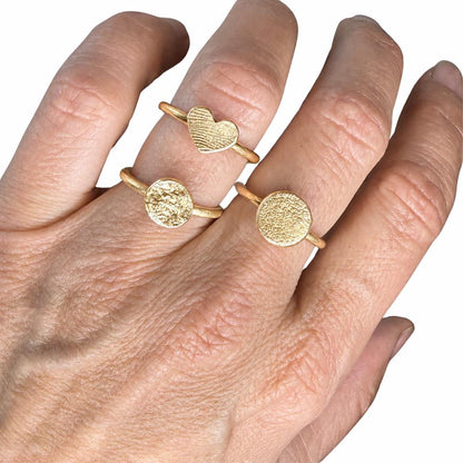 Stapelring aus Ihrem Altgold