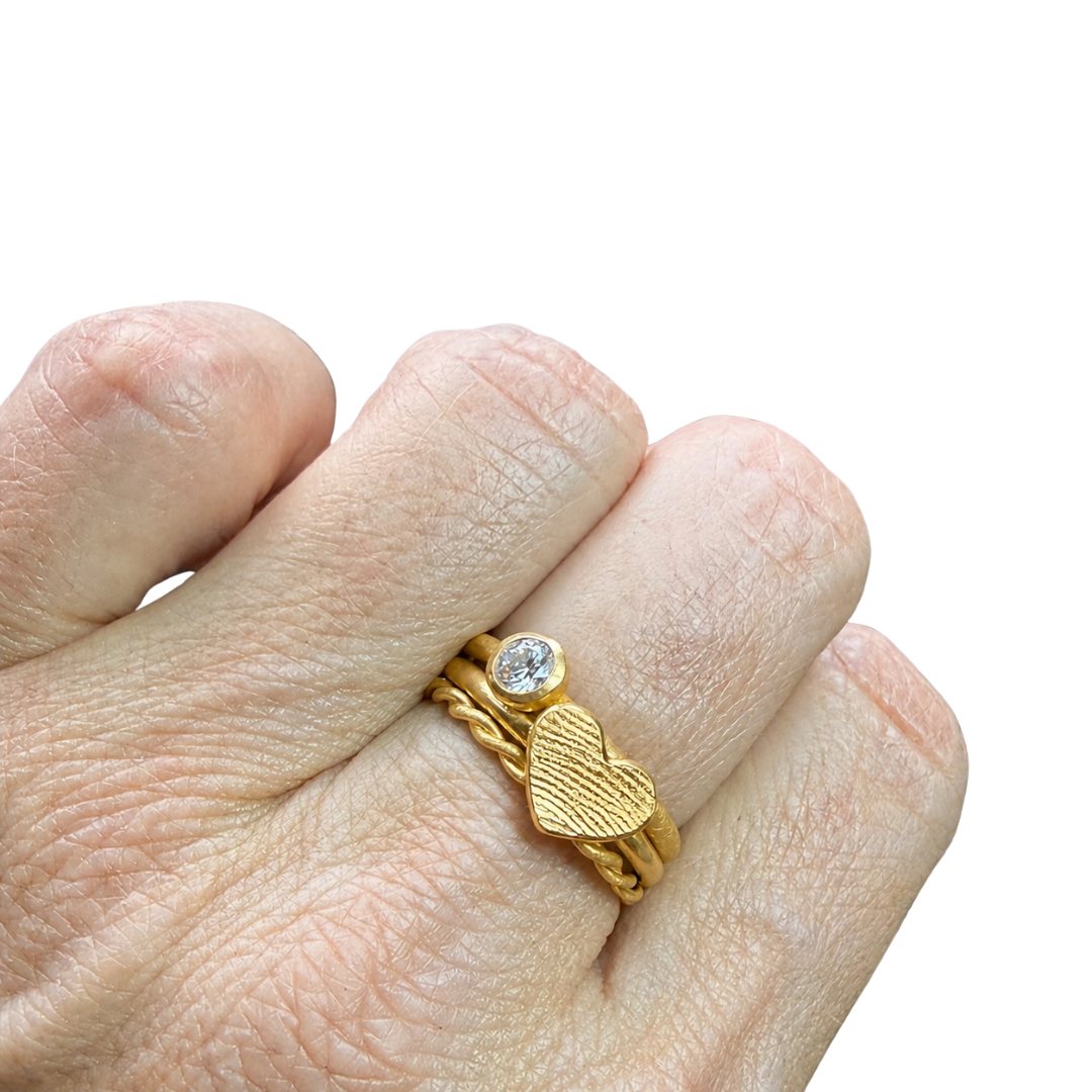 Stapelring aus Ihrem Altgold