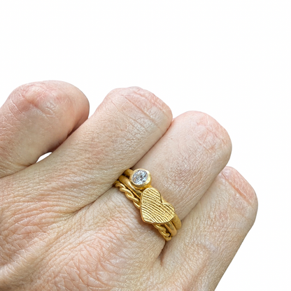 Stapelring aus Ihrem Altgold