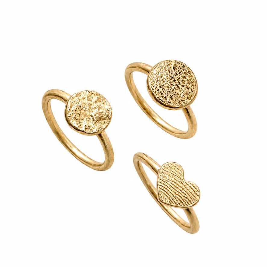 Stapelring aus Ihrem Altgold