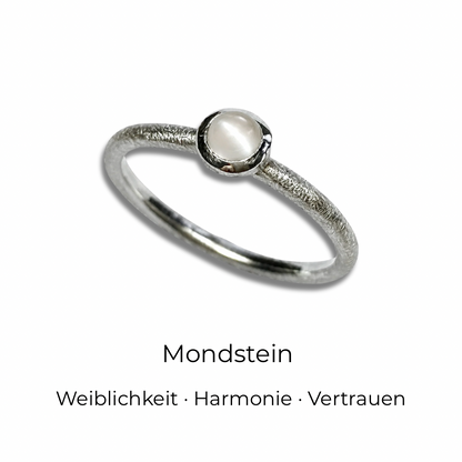 Stapelring mit Edelstein • Cabochon Ring •