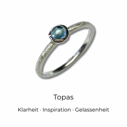 Stapelring mit Edelstein • Cabochon Ring •