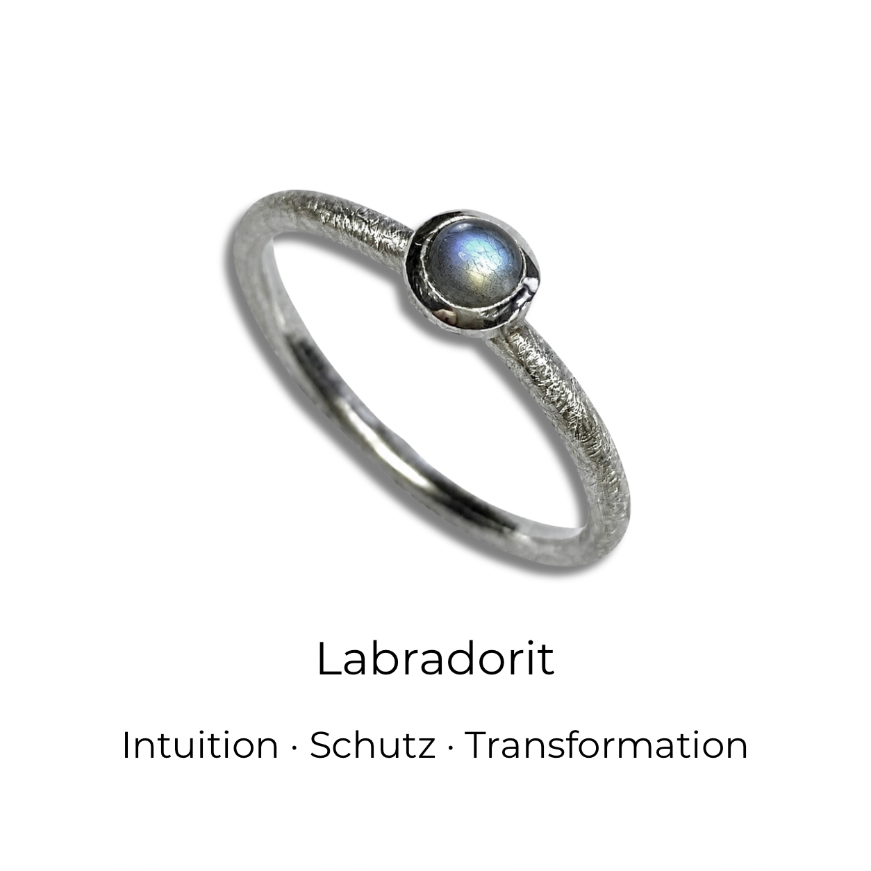 Stapelring mit Edelstein • Cabochon Ring •