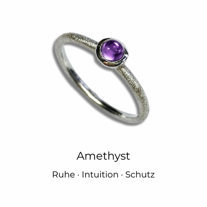 Stapelring mit Edelstein • Cabochon Ring •