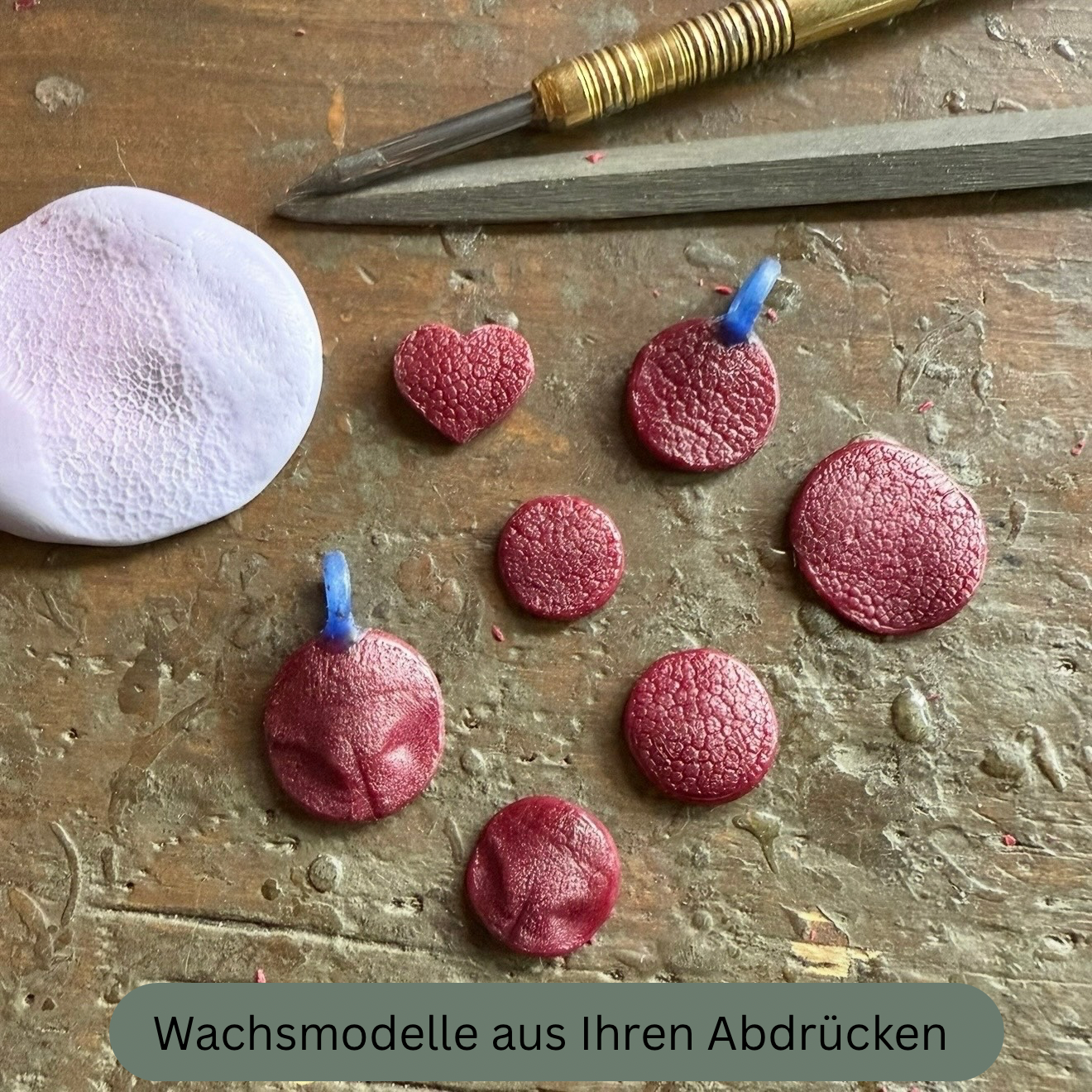 Ohrstecker mit Abdrücken