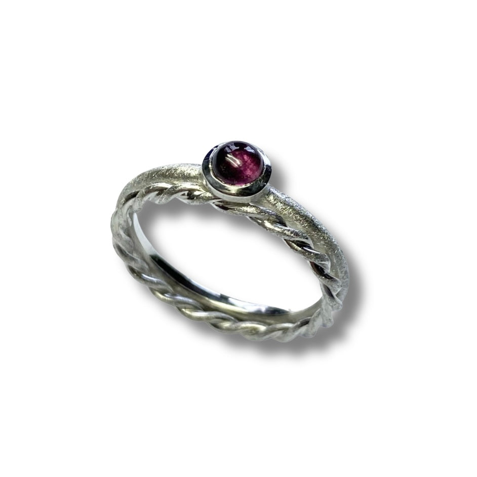 Stapelring mit Edelstein • Cabochon Ring •