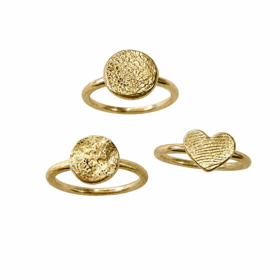 Stapelring aus Ihrem Altgold